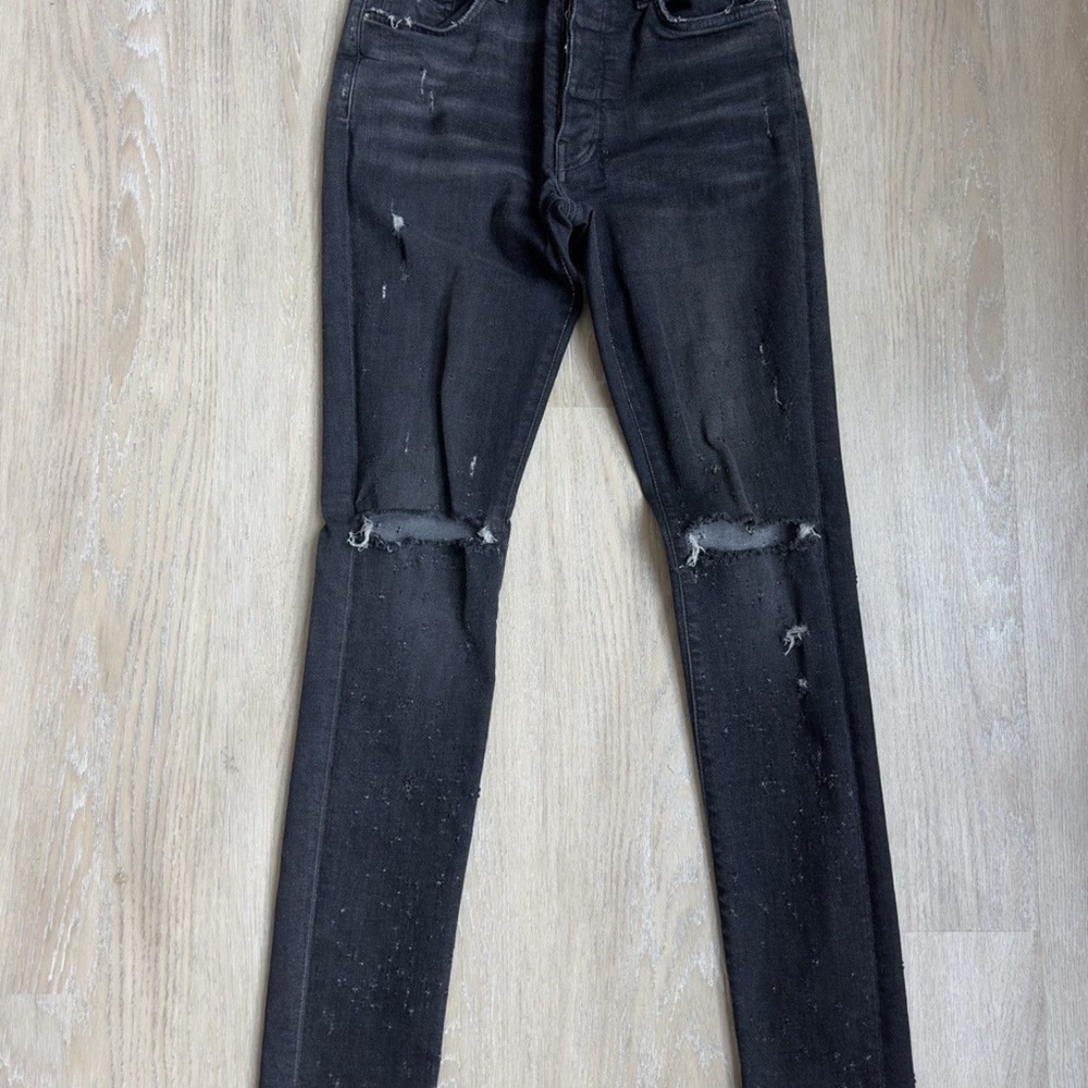 Amiri Distressed Black Skinny Jeans